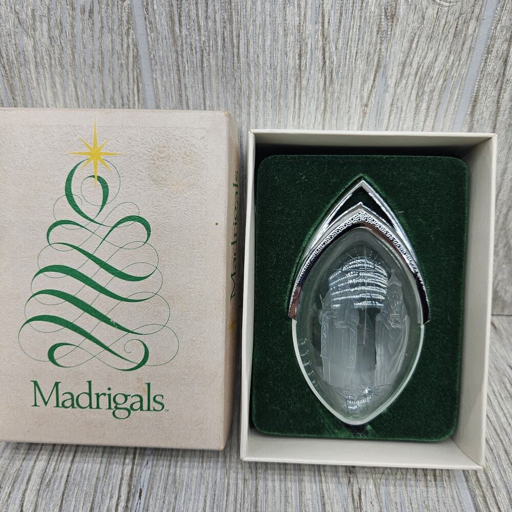 Vintage 1977 Ball‎ Madrigals Three Wise Men Ornament 4086-70 Etched Boxed USA